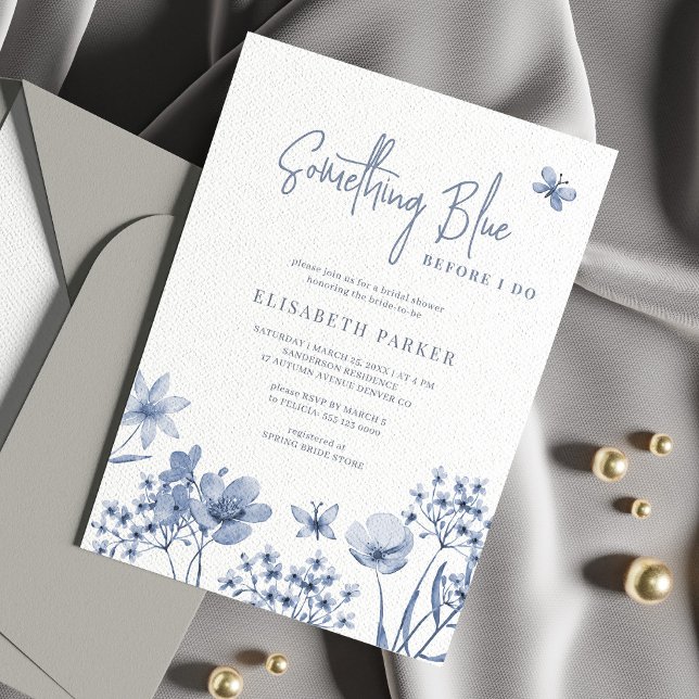 Invitación Algo azul antes de ducharse una novia floral (Subido por el creador)