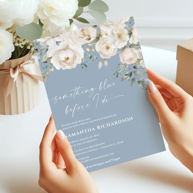 Invitación Algo azul antes de ducharse una novia floral (Subido por el creador)