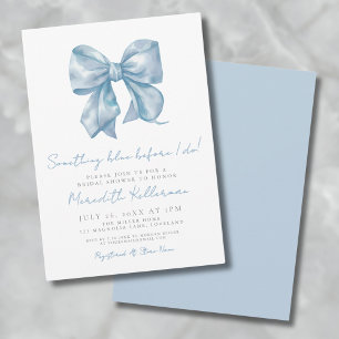 Invitación Algo Azul Antes de Hacer Arco Lluvia de Regalos pa