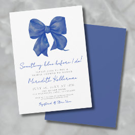 Invitación Algo Azul Antes de Hacer Arco Lluvia de Regalos pa
