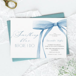 Invitación Algo Azul Antes De Hacer Arco Nupcial Despedida de
