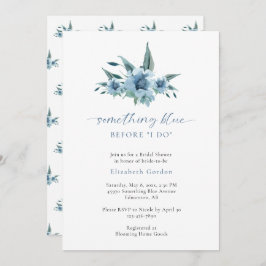 Invitación Algo Azul Antes De Hacer Bridal Ducha Floral