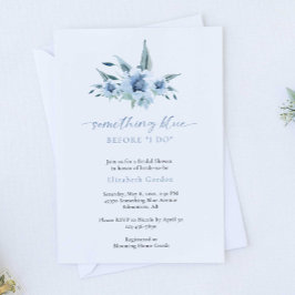 Invitación Algo Azul Antes De Hacer Bridal Ducha Floral