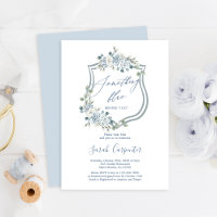 Algo azul antes de hacer Bridal Shower Invitati