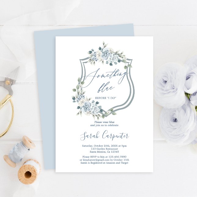 Invitación Algo azul antes de hacer Bridal Shower Invitati (Subido por el creador)