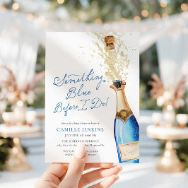 Invitación Algo Azul Antes de Hacer Brunch Despedida de Solte