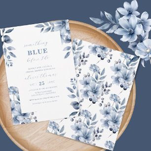 Invitación Algo azul antes de hacer Delicada Ducha Bridal
