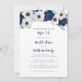 Invitación Algo Azul Antes De Hacer Ducha Bridal Moderna