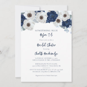 Invitación Algo Azul Antes De Hacer Ducha Bridal Moderna
