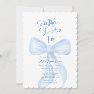 Invitación Algo Azul antes de hacer ducha de novia