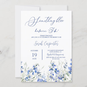 Invitación Algo Azul antes de hacer ducha de novia