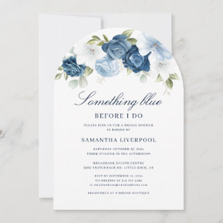 Invitación Algo Azul antes de hacer ducha de novia