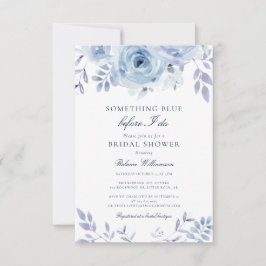Invitación Algo Azul antes de hacer ducha de novia