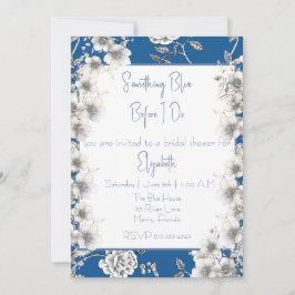 Invitación Algo Azul antes de hacer ducha de novia