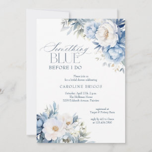 Invitación Algo Azul antes de hacer ducha de novia