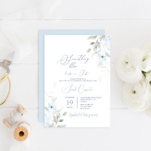 Invitación Algo Azul antes de hacer ducha de novia
