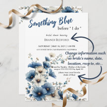 Algo azul antes de hacer ducha de novia