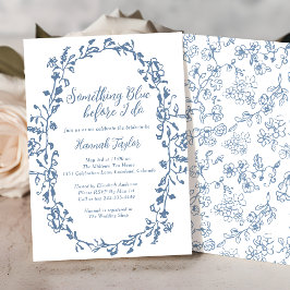 Invitación Algo Azul antes de hacer ducha de novia