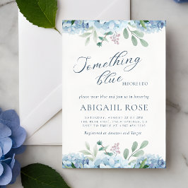 Invitación Algo Azul antes de hacer ducha de novia