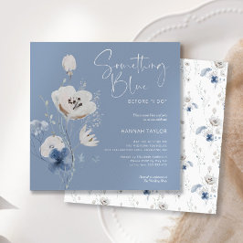 Invitación Algo Azul antes de hacer ducha de novia