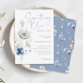Invitación Algo Azul antes de hacer ducha de novia