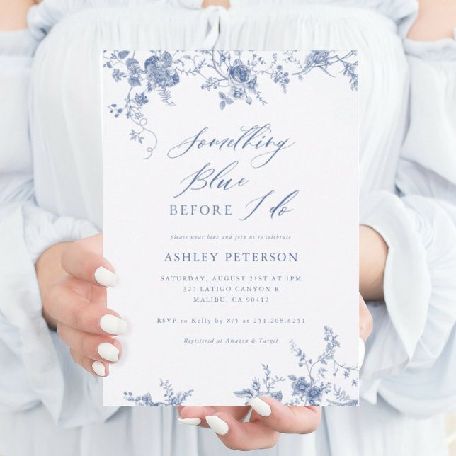 Invitación Algo azul antes de hacer ducha de novia (Subido por el creador)