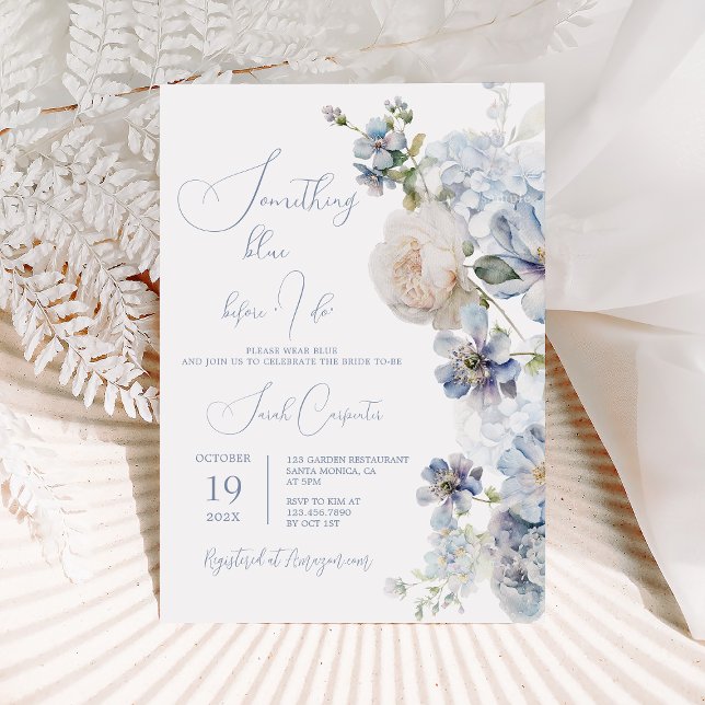 Invitación Algo Azul antes de hacer ducha de novia (Subido por el creador)