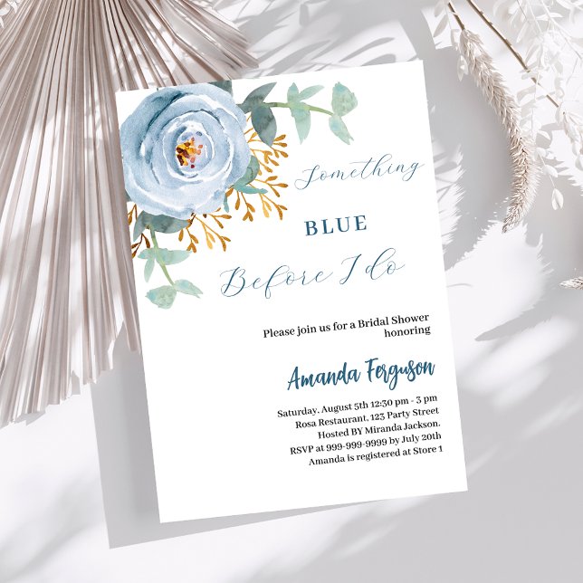 Invitación Algo azul antes de hacer ducha de novia (Subido por el creador)