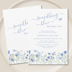 Invitación Algo Azul antes de hacer ducha de novia