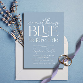 Invitación Algo Azul antes de hacer ducha de novia
