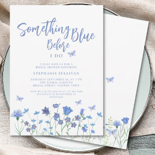 Invitación Algo Azul antes de hacer ducha de novia