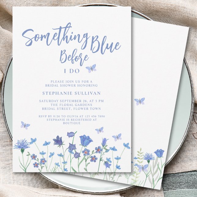 Invitación Algo Azul antes de hacer ducha de novia (Subido por el creador)