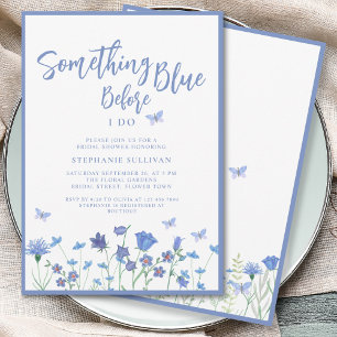 Invitación Algo Azul antes de hacer ducha de novia