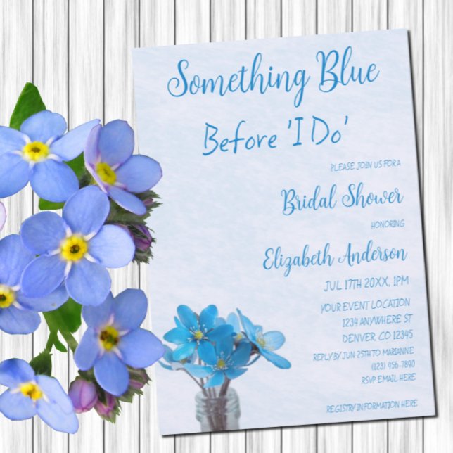 Invitación Algo Azul antes de hacer ducha de novia (Subido por el creador)