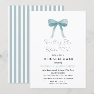 Invitación Algo azul antes de hacer ducha de novia con el arc