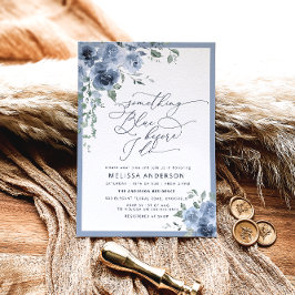 Invitación Algo azul antes de hacer ducha de novia floral