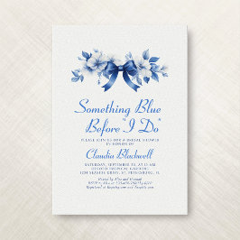 Invitación Algo Azul antes de hacer ducha de novia francesa