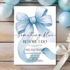 Invitación Algo Azul Antes De Hacer Ducha De Novias De Bow Az