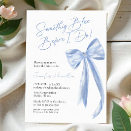 Invitación Algo Azul Antes De Hacer Ducha De Novias De Bow Az