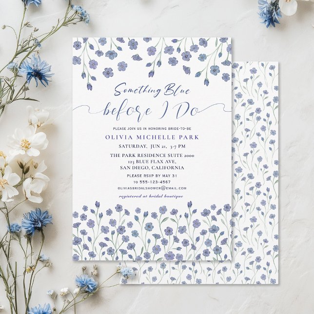 Invitación Algo azul antes de hacer ducha de novias de verano (Subido por el creador)