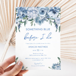 Invitación Algo Azul Antes De Hacer Ducha De Novias Florales
