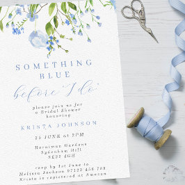 Invitación Algo Azul Antes De Hacer Ducha De Novias Florales