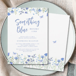 Invitación Algo Azul Antes De Hacer Ducha De Novias Florales