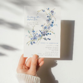 Invitación Algo Azul Antes De Hacer Ducha De Novias Florales