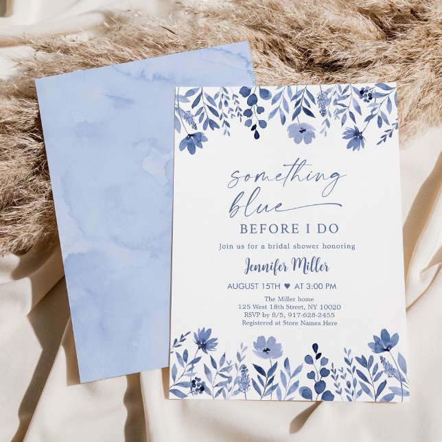 Invitación Algo Azul Antes De Hacer Ducha De Novias Florales (Subido por el creador)