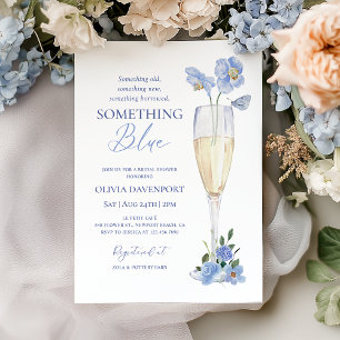 Invitación Algo Azul Antes De Hacer Ducha De Novias Florales