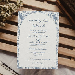 Invitación Algo Azul Antes De Hacer Ducha De Novias Florales
