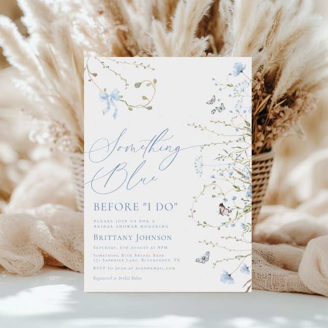 Invitación Algo Azul Antes De Hacer Ducha De Novias Florales (Subido por el creador)