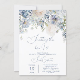 Invitación Algo Azul Antes De Hacer Ducha De Novias Florales