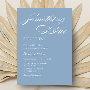 Invitación Algo Azul Antes De Hacer Ducha Mínima De Novias